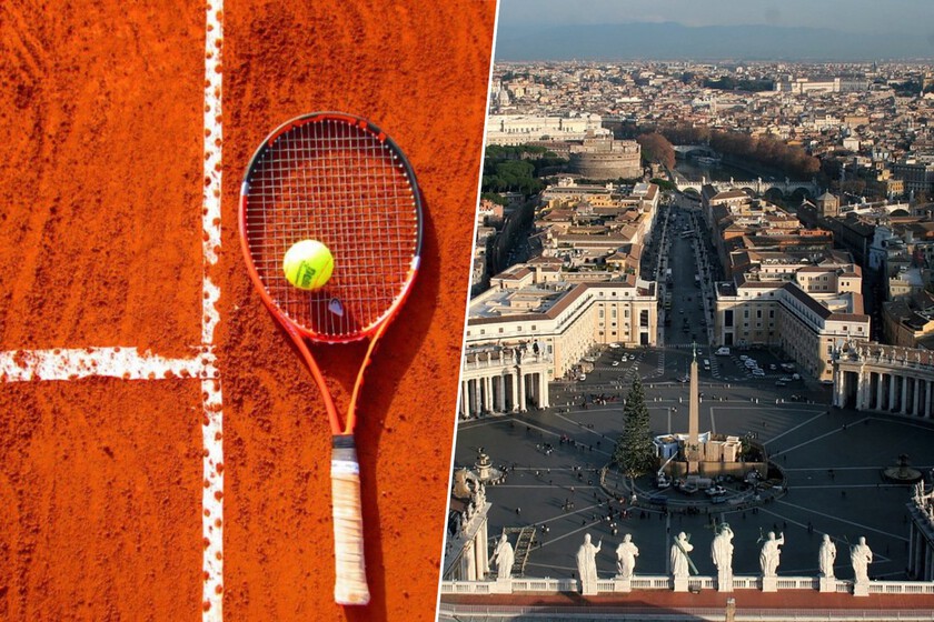 La pista de tenis de su excelencia.