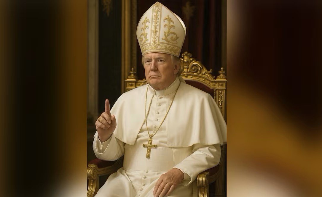 Trump genera controversia al publicar una imagen de IA donde aparece como el Papa antes del cónclave.