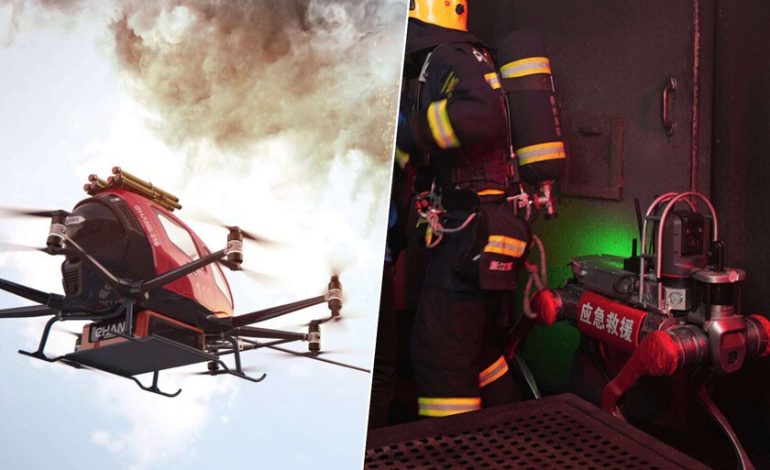Rewrite:China ya tiene un ejército de drones y bomberos. Y luchar contra el fuego contra los cañones
