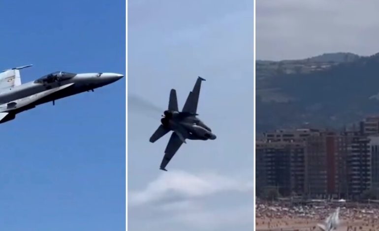 El repentino giro de este F -18 de la Fuerza Aérea dejó a Gijón sin palabras. Ahora sabemos exactamente por qué sucedió

 – La nación
