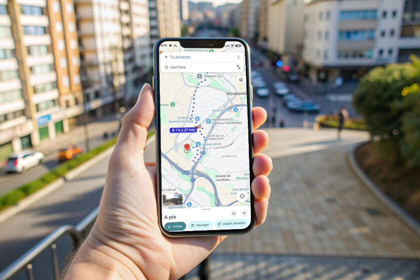 He estado usando Google Maps durante años y no sabía este botón. Es maravilloso seguir rutas a pie

 – La nación