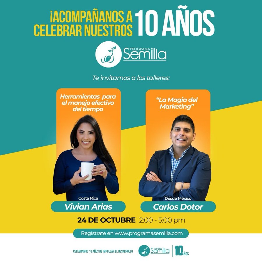 Programa Semilla celebra su 10º aniversario con talleres internacionales sobre marketing y gestión del tiempo

 – La nacion