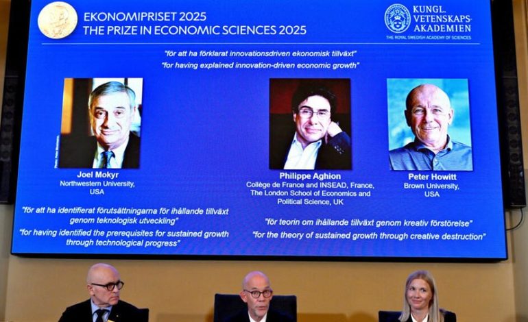 Mokyr, Aghion y Howitt ganan el Nobel de Economía 2025 tras explicar el crecimiento a través de la innovación
– La nación