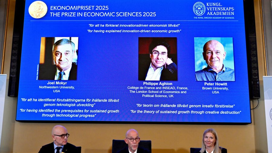 Mokyr, Aghion y Howitt ganan el Nobel de Economía 2025 tras explicar el crecimiento a través de la innovación

 – La nación