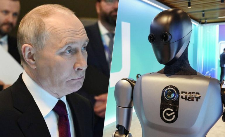 Creíamos que nada superaría el aterrizaje del robot ruso en tierra. Hasta que te dejen bailar delante de Putin

 – La nación